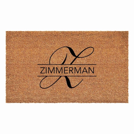 Calloway Mills Personalized Door Mat, Black, Natural, 30 in W x 48 in L 111083048